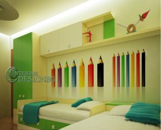 Интериорн дизайн на детска стая за три деца